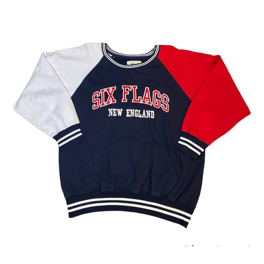 Six Flags New England Stitched Color Block Sweatshirt